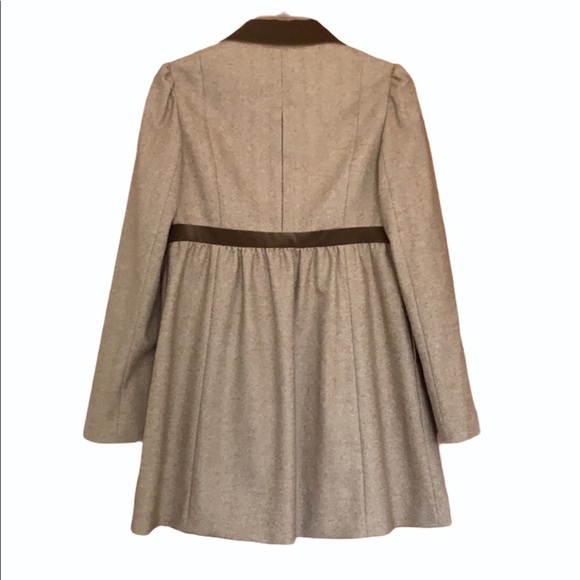 REBECCA TAYLOR Herringbone Wool Blend Jacket 12